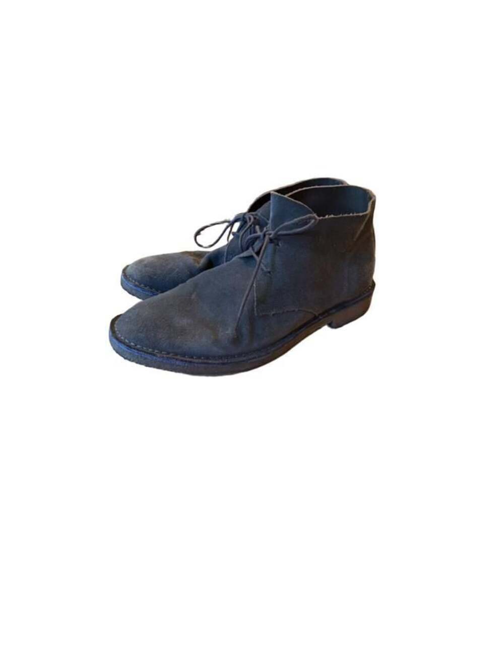 Banana Republic Mens Gray Suede Lace-Up Desert Chukka Boots